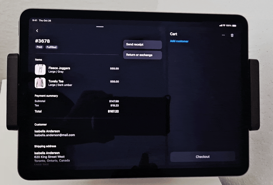 New cart-based exchange flow