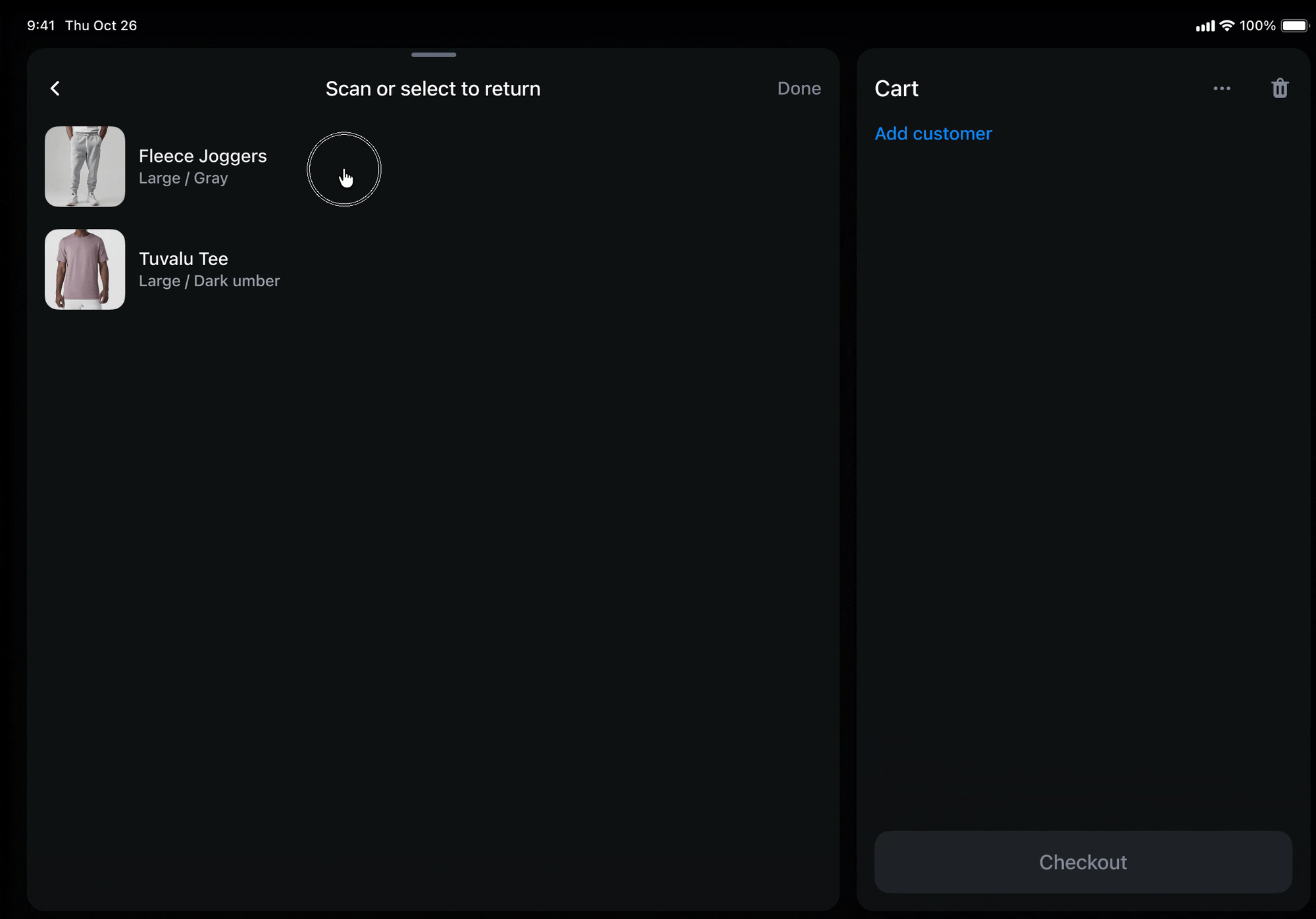 Option 2: cart validation