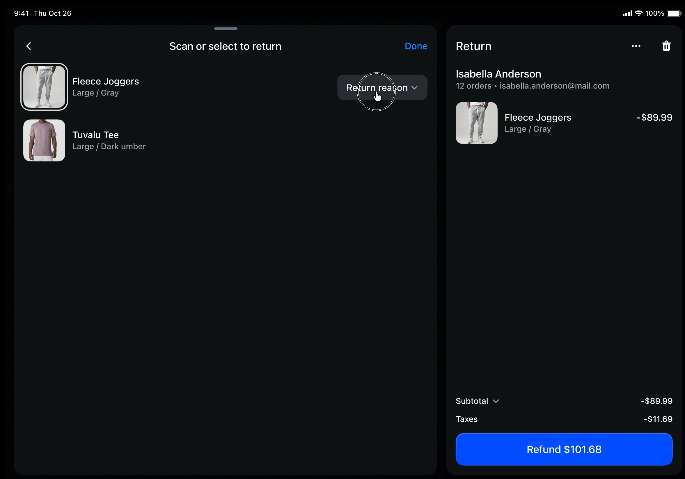 Option 4: extended popover