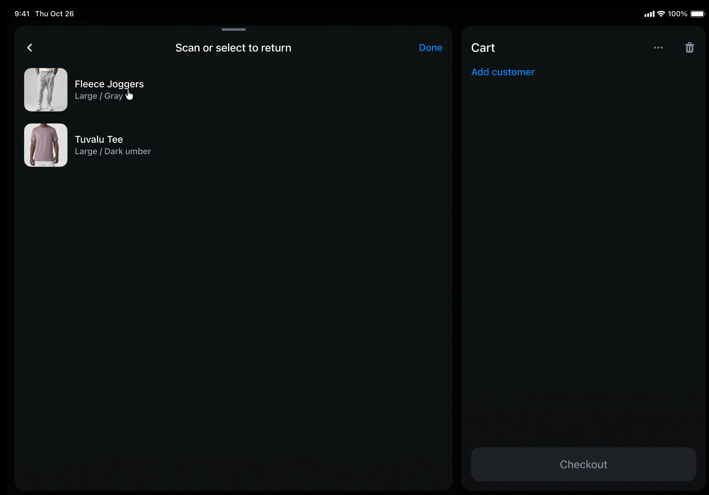 Option 1: front-loaded return reason with autosave